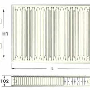 Радиаторы DeLonghi Radel, тип 22С, боковое подключение